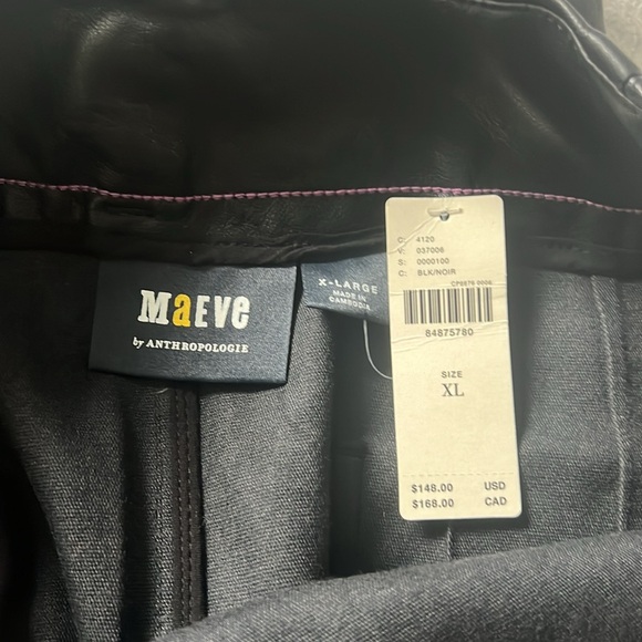 Anthropologie The Colette Maxi Skirt by Maeve: Faux-Leather Edition in Black XL - Picture 6 of 6